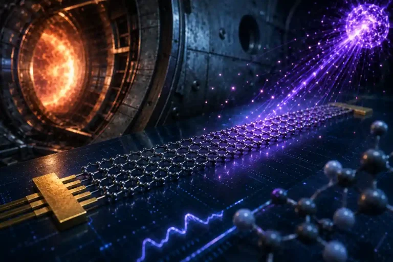 A Ribbon Nine Atoms Wide That Snitches on Radiation
