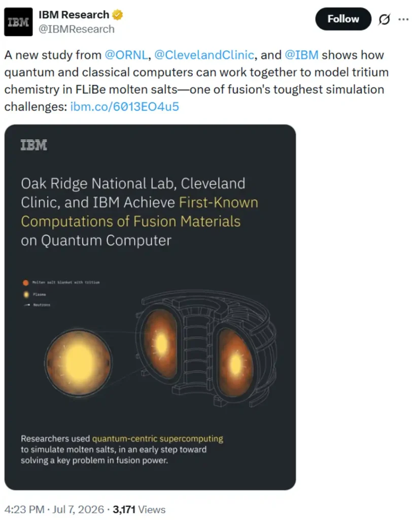 IBM announcing the development..