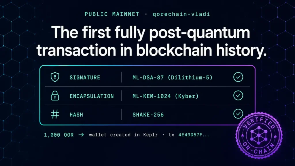 QoreChain's announcement.