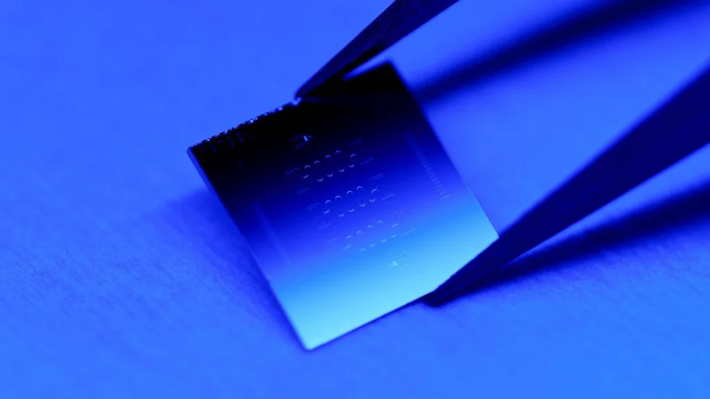 Superconducting quantum computing chip with qubits that last more than 1 millisecond.